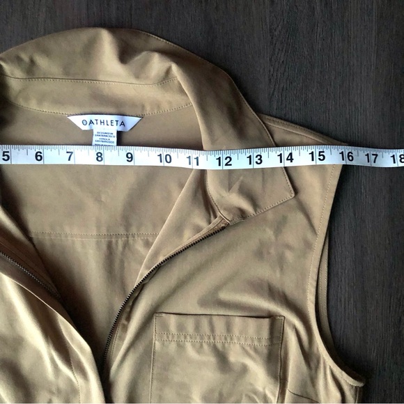 Athleta Brooklyn Heights Wide Leg Jumpsuit Light Brown Size 10 Zip Up - Picture 8 of 14